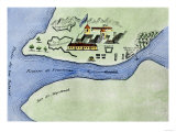 Fort Frontenac on Lake Ontario  1600S  at the Head of the St Lawrence River  Now Kingston  Ontario