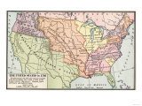 Map of the US in 1792  Showing Colonial Claims on Oregon Territory