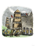 Breaching Tower  Archers  and Cannon Used in a Siege during the Hundred Years' War