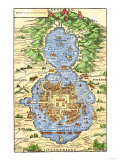 Tenochtitlan  Capital City of Aztec Mexico  an Island Connected by Causeways to Land  c1520