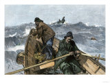 Fishermen in a Dory on the Grand Banks Off Newfoundland  c1880