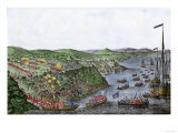 British Capturing Quebec in the Battle of the Plains of Abraham  French and Indian War  c1759