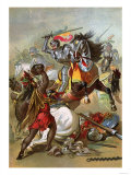 Hernando Cortes Loses Two Horses in Battle with Tlaxcalan Natives in Conquering Mexico  c1519
