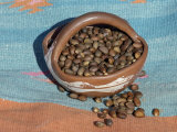 Pinon Nuts  an Important Food of Southwestern Native Americans  in a Pueblo Indian Pottery Bowl