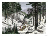 Early Logging in the White Mountains of Maine or New Hampshire