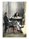 Benjamin Franklin and Richard Oswald in Paris Discussing the Peace Treaty