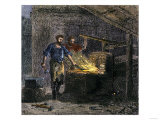 Blacksmith and His Assistant at a Forge