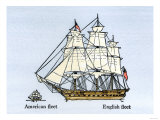 Relative Size of the American and English Fleets at the Start of the War of 1812