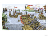 Ships of Marco Polo on the Mediterranean Sea  c1300
