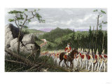 British General Braddock Marching to Fort Duquesne in the French and Indian War  c1755