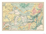 Map of the Great Lakes and the St Lawrence Watershed