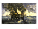 Confederate Bombardment of Fort Sumter  Starting the American Civil War  c1861