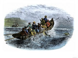 Cod Fishermen in a Small Boat Off the New England Coast