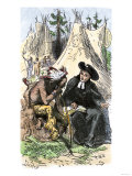 French Jesuit Missionary in a Native American Village