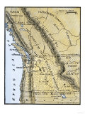 Map of Oregon Territory Showing Boundary of US with English Canada under Dispute