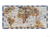 Dauphin Map by Pierre Desceliers Made for Prince Henry  c1546
