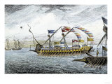 Marco Polo Leading the Venetian Ships at Korcula in the Adriatic Sea