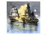 USS Frigate Chesapeake Engaging the British Ship Shannon  War of 1812