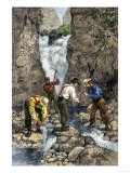 Prospectors Finding Gold in a Stream during the California Gold Rush