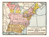 Map Showing Land Claims of the 13 Original States in 1783
