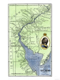 Map of Colonial New Sweden in America  c1638-1685
