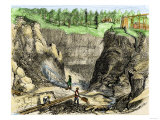 Hydraulic Mining at French Corral  California Gold Rush  c1850