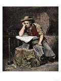 Young Blacksmith Reading a Newspaper  c1800