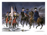 Wounded Hessian Colonel Rahl Surrenders Trenton to George Washington  December 1776