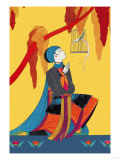 Bird and Kneeling Girl