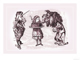 Through the Looking Glass: Alice  Lion  Unicorn and Cake