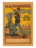US Marines  Serve America on Land and Sea