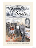 Puck Magazine: Governor Cleveland's New Year's Callers