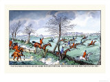 Hunters Race After the Hounds in Full Cry