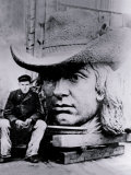 Man Posing with William Penn's Head  Philadelphia  Pennsylvania