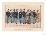 Uniforms of 10 Infantry Figures  1899