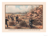 Infantry Attcking Snake River Indians near Owyhee River  1880