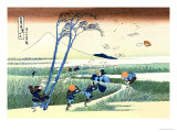 Wind Buffets Travelers in View of Mount Fuji