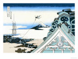 Kite Flying in View of Mount Fuji