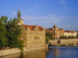 Buildings on the River Vltava  Prague  Czech Republic  Europe