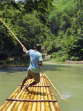 Rafting on the Martha Brae River  Jamaica  Caribbean  West Indies