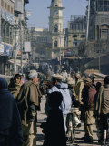 Street Scene in the Bazaar  Peshawar  North West Frontier Province  Pakistan  Asia