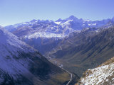 View to the Grimsel Pass from West of the Furka Pass  Valais (Wallis)  Swiss Alps  Switzerland