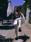 Evzones (Ceremonial Guard)  Parliament Building  Syntagma Square  Athens  Greece  Europe