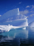 Iceberg with Fluted and Honeycomb Textures  Antarctica  Polar Regions