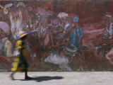 Woman Walking in Anse La Raye  St Lucia  Windward Islands  West Indies  Caribbean  Central America