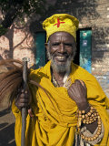 Portait of a Holy Man on Pilgrimage in Gonder  Gonder  Ethiopia  Africa