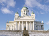 Lutheran Christian Cathedral in Winter Snow  Helsinki  Finland  Scandinavia  Europe