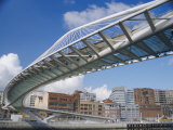 Zubizuri Bridge  Bilbao  Pais Vasco (Vizcaya)  Spain  Europe