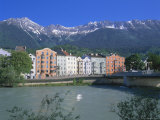 Buildings Along the River Inn  Innsbruck  Tirol (Tyrol)  Austria  Europe