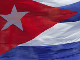 Close-up of the Cuban Flag  Havana  Cuba